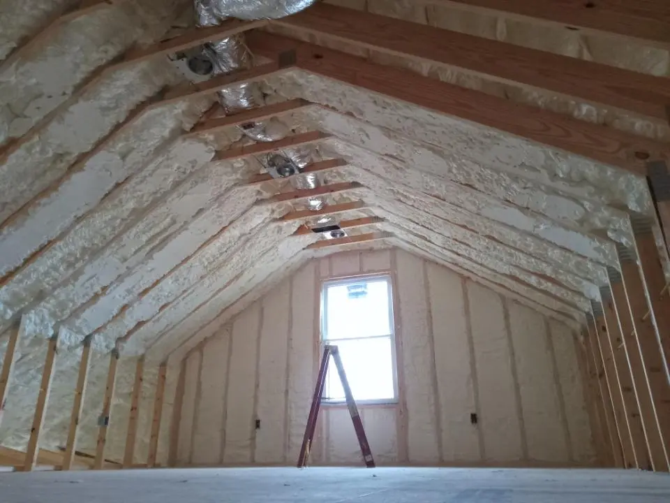 Spray foam roofing application for Crawl Space Insulation project in Maurice River